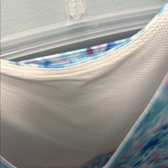 Athletic Blue and Pink Tie-Dye Tank Top and Shorts Set - Picture 4 of 8